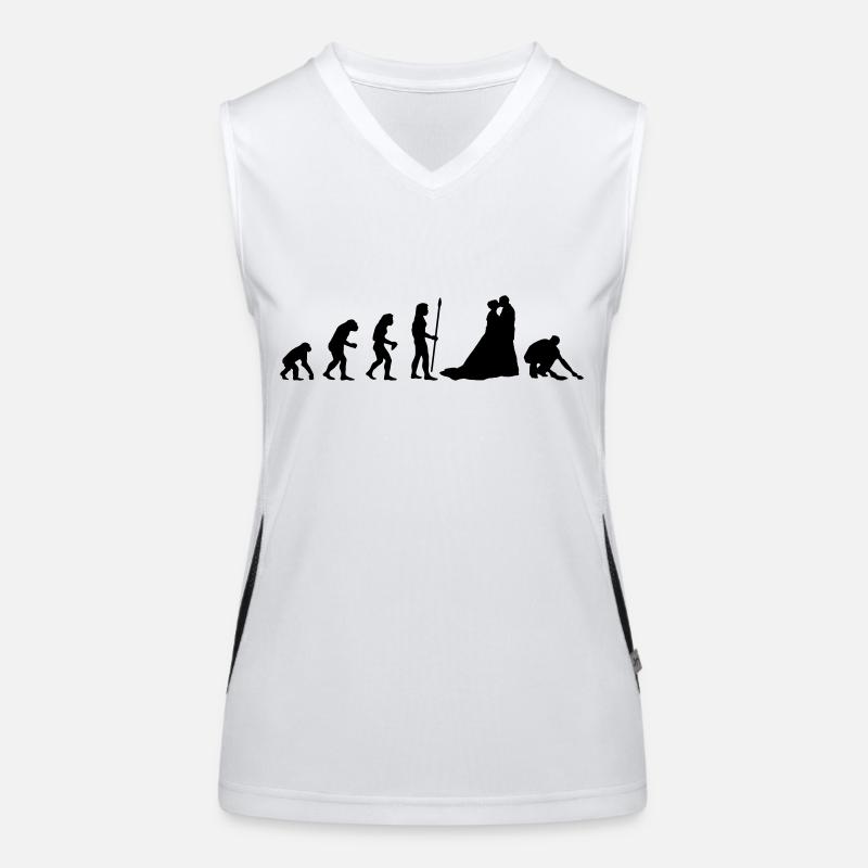 ehemann_putzsklave - Women's Functional Contrast Tank Top - white/black