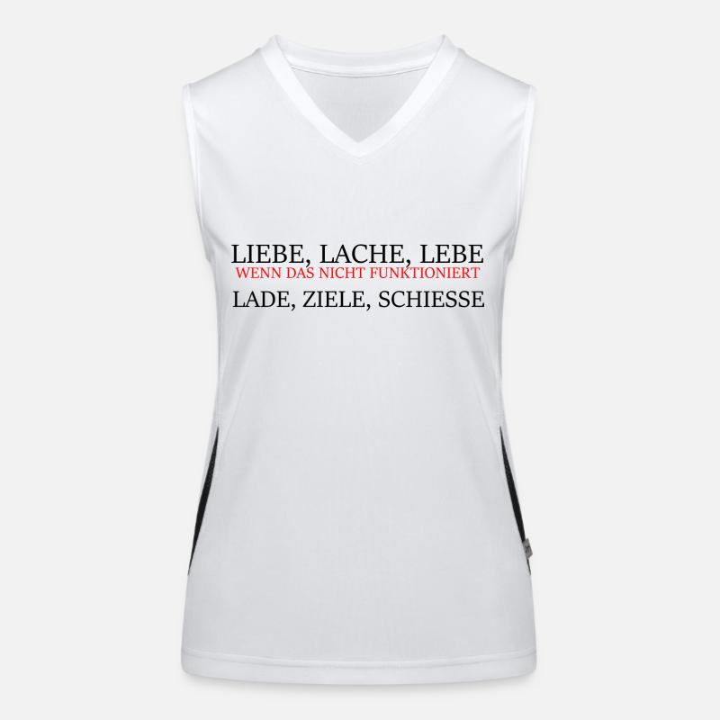 Say Love Pool Live Loading Targets Shoot Women's Functional Contrast Tank Top