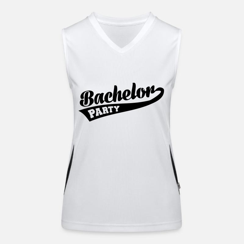 Bachelor Party Wedding Funkcjonalna damska koszulka bez rękawów z kontrastowymi wstawkami