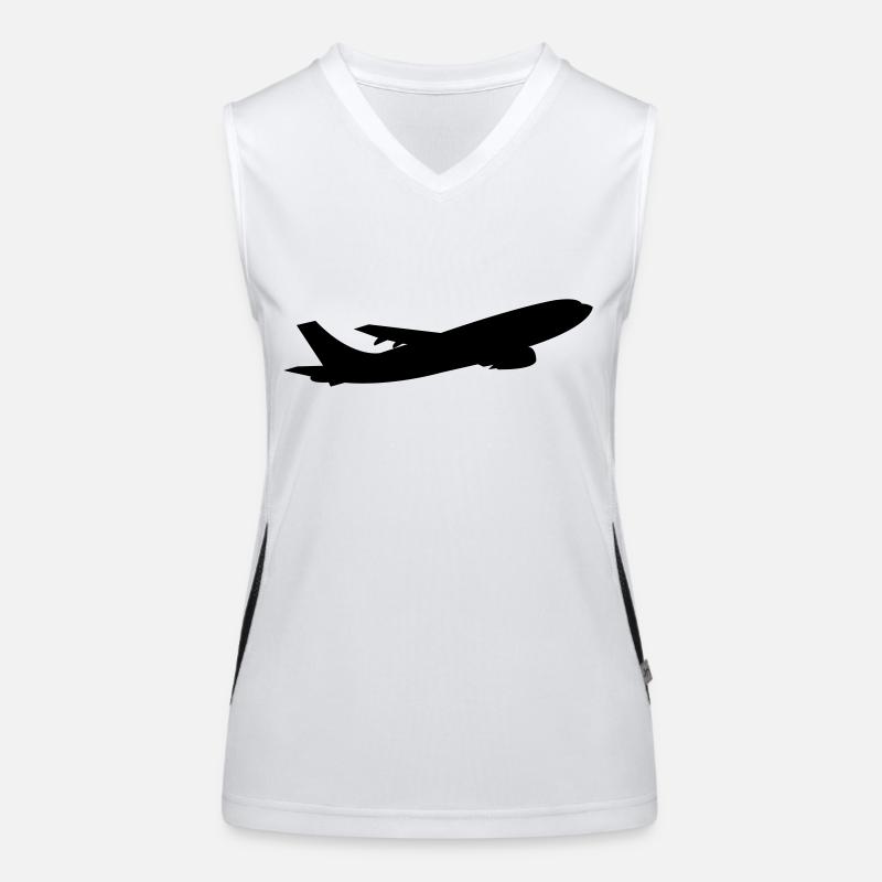 flugzeug Funktionelles Kontrast-Tank Top für Frauen
