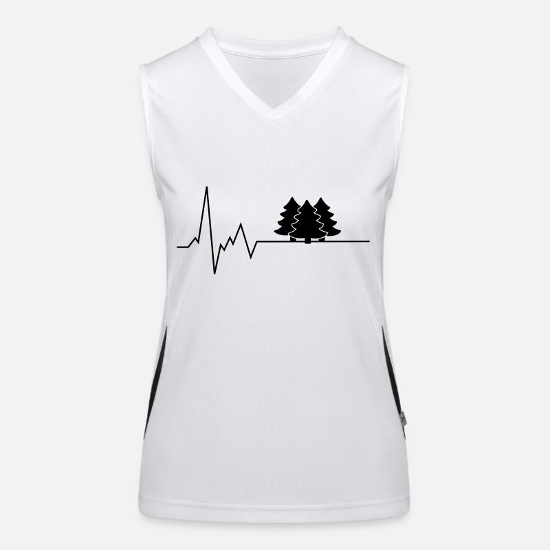 herzschlag wald Funktionelles Kontrast-Tank Top für Frauen