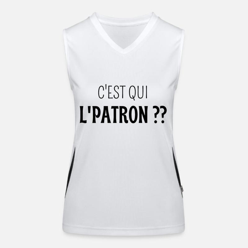 C'est qui lpatron Débardeur respirant contrasté Femme