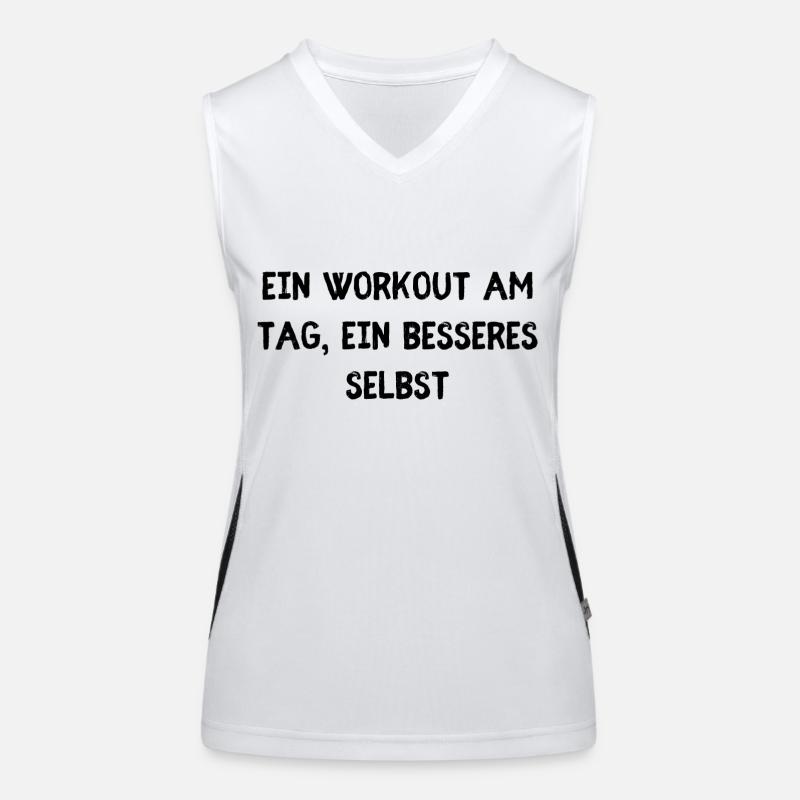 Ein Workout am Tag Funktionelles Kontrast-Tank Top für Frauen
