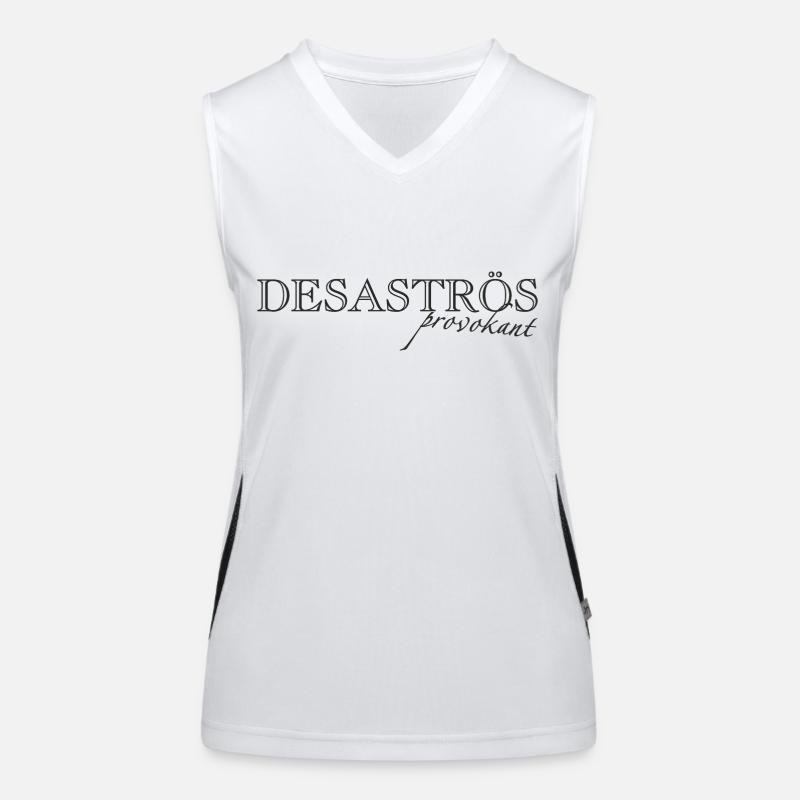 𝔻𝔼𝕊𝔸𝕊𝕋ℝÖ𝕊 𝖕𝖗𝖔𝖛𝖔𝖐𝖆𝖓𝖙 𝖇𝖑𝖆𝖈𝖐 Funktionelles Kontrast-Tank Top für Frauen