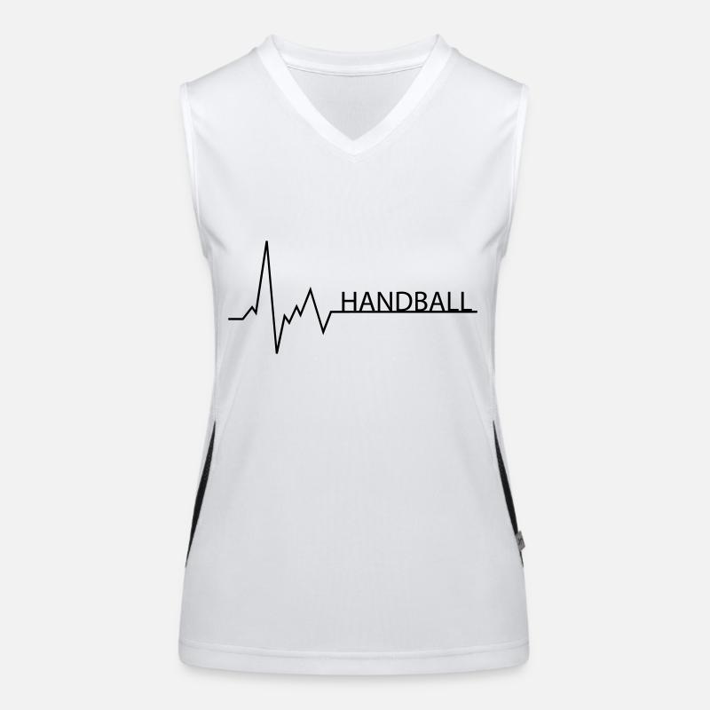 Heartbeat Handball ECG Women's Functional Contrast Tank Top