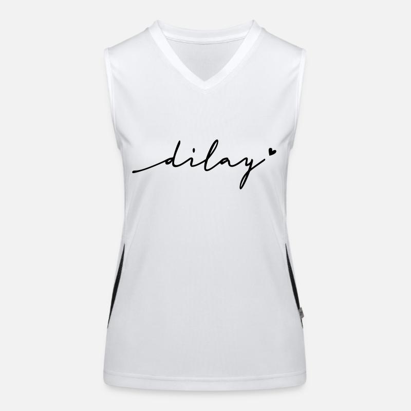 Dilay Cursive Name Women's Functional Contrast Tank Top