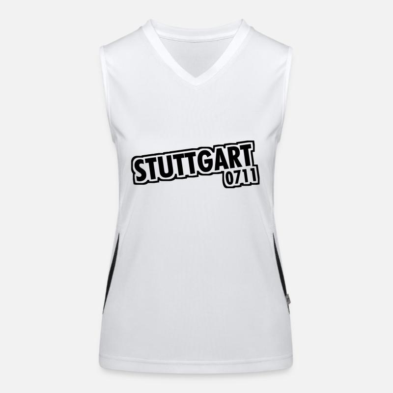 Stuttgart - 0711 - Area Code - Baden-Württemberg Women's Functional Contrast Tank Top