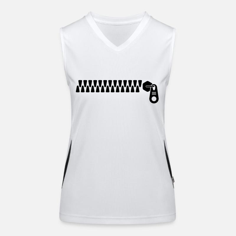 Fermeture éclair Débardeur respirant contrasté Femme