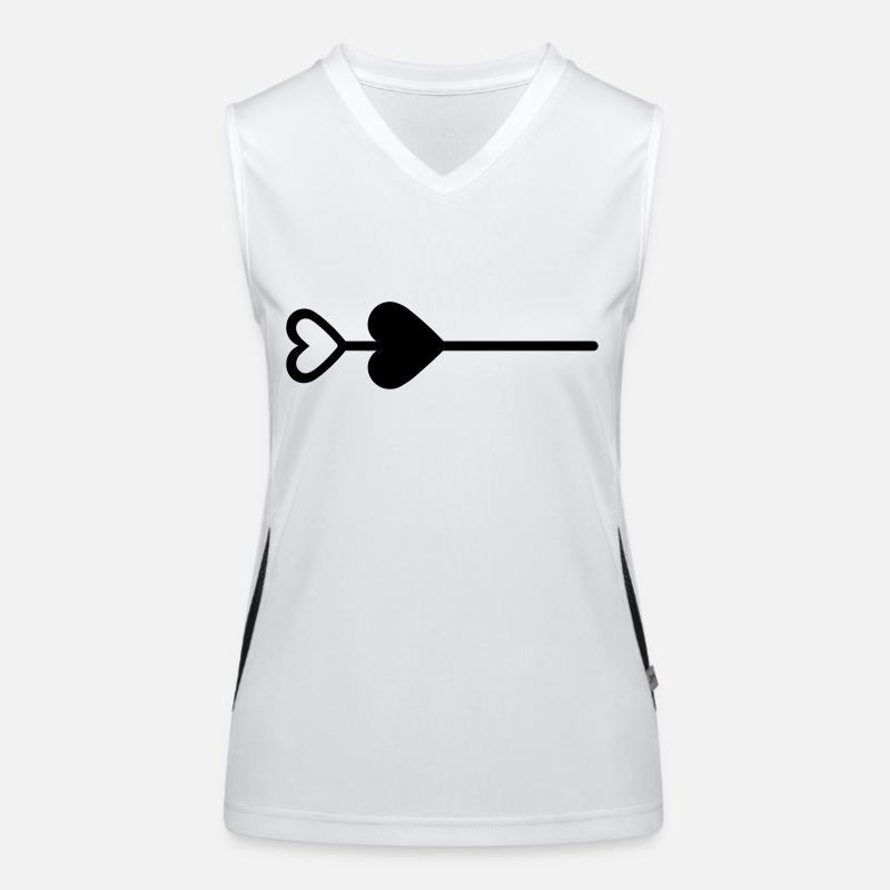Herz-Pfeil Funktionelles Kontrast-Tank Top für Frauen