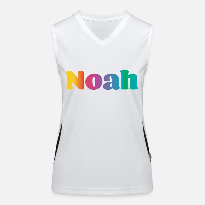 Prénom Noah Rainbow Gift Débardeur respirant contrasté Femme