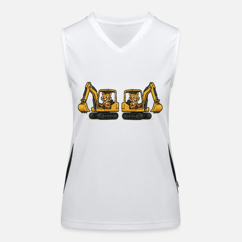tiger bagger 2 Funktionelles Kontrast-Tank Top für Frauen