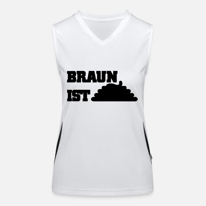 Braun ist Scheiße Funktionelles Kontrast-Tank Top für Frauen
