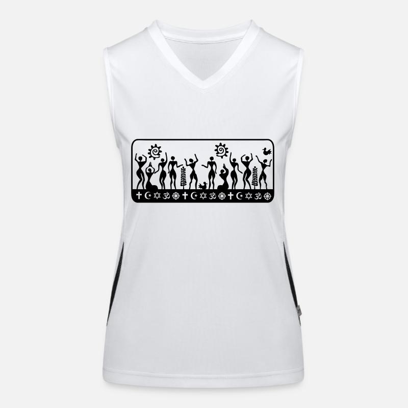 human religions Women's Functional Contrast Tank Top