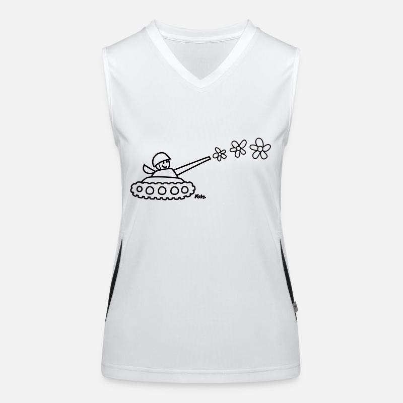 Panzer mit Blumen Débardeur respirant contrasté Femme