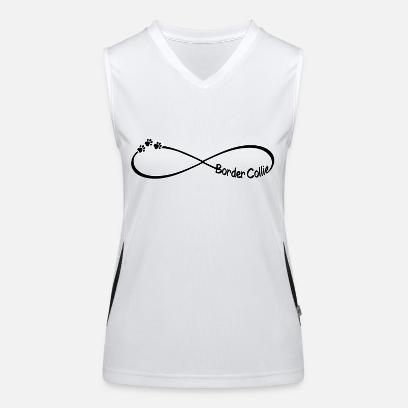 Border Collie Hunderassen doglovers endlos Symbol Funktionelles Kontrast-Tank Top für Frauen