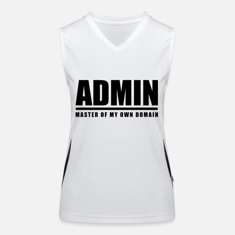 Admin Administrator domain master Meister Webseite Funktionelles Kontrast-Tank Top für Frauen