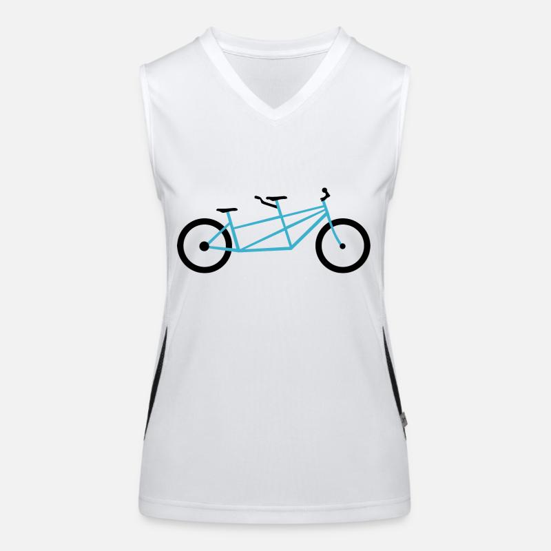 Vélo de vélo tandem bleu Débardeur respirant contrasté Femme