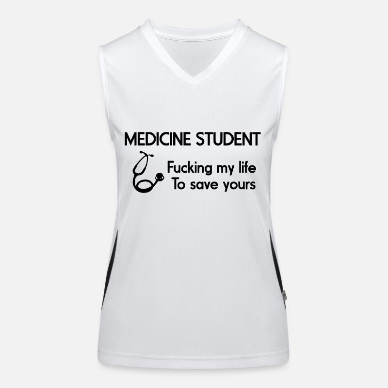 Studente di medicina Top sportivo da donna in contrasto cromatico