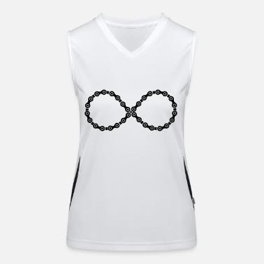 Infinity Giro Top sportivo da donna in contrasto cromatico