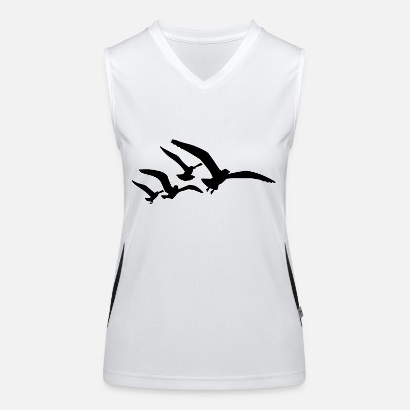Möwen Funktionelles Kontrast-Tank Top für Frauen