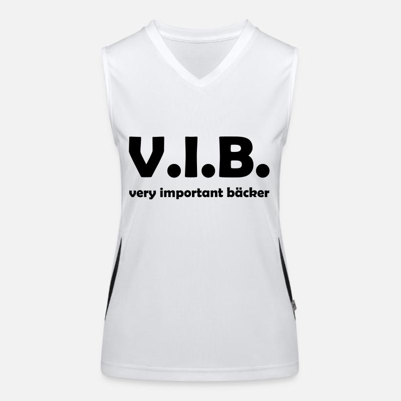 bäcker Hobbybäcker Bäckerei lustiger VIB Spruch Funktionelles Kontrast-Tank Top für Frauen