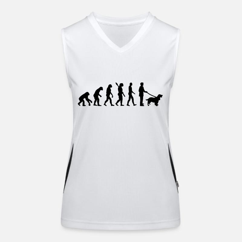 Cocker Spaniel Funktionelles Kontrast-Tank Top für Frauen