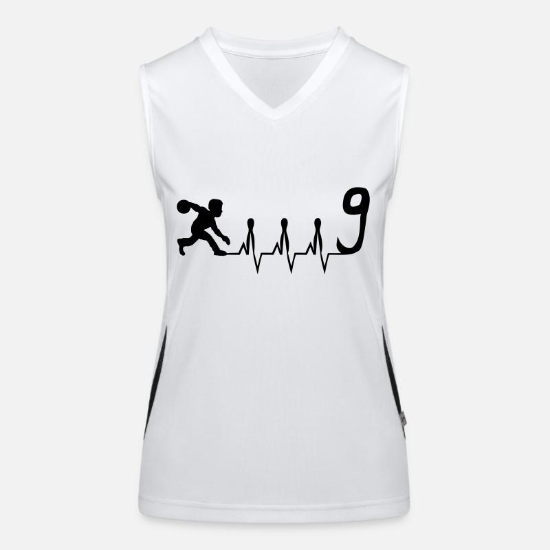 Herzschlag eines Keglers Funktionelles Kontrast-Tank Top für Frauen