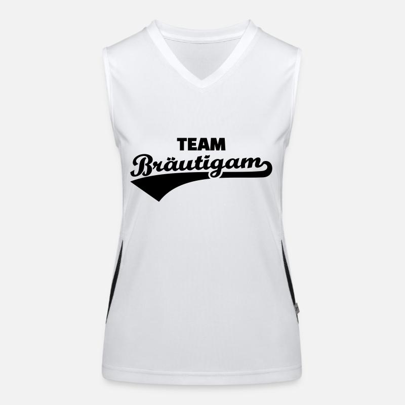 Team Bräutigam Funktionelles Kontrast-Tank Top für Frauen
