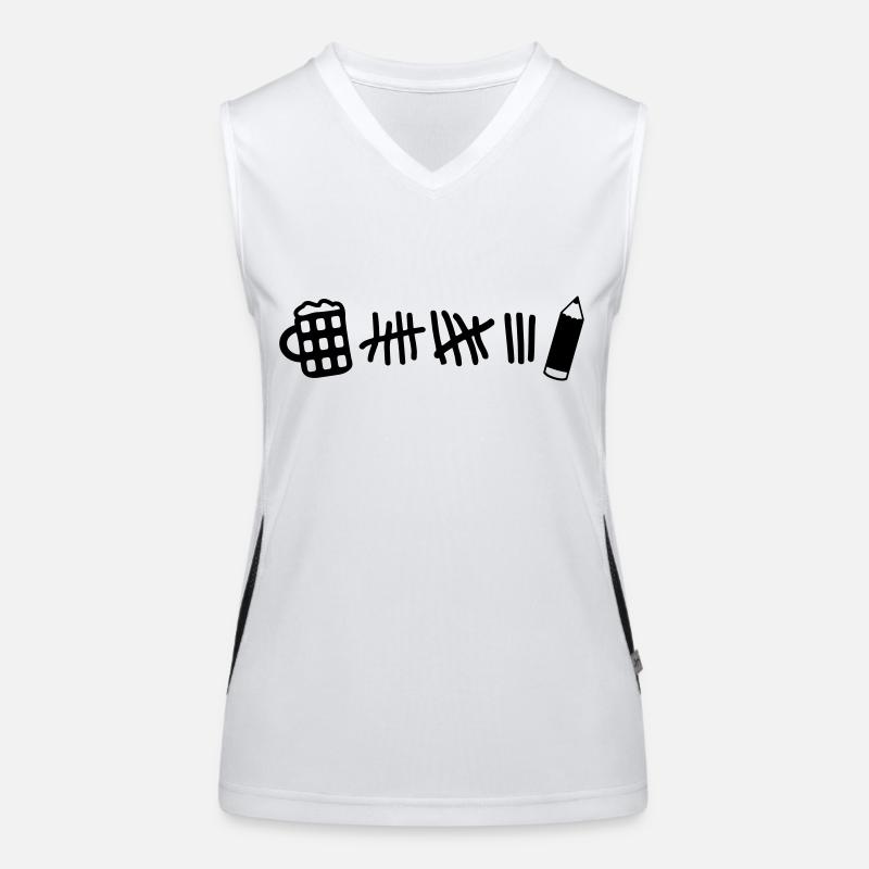 Striche - Bier Stift Funktionelles Kontrast-Tank Top für Frauen