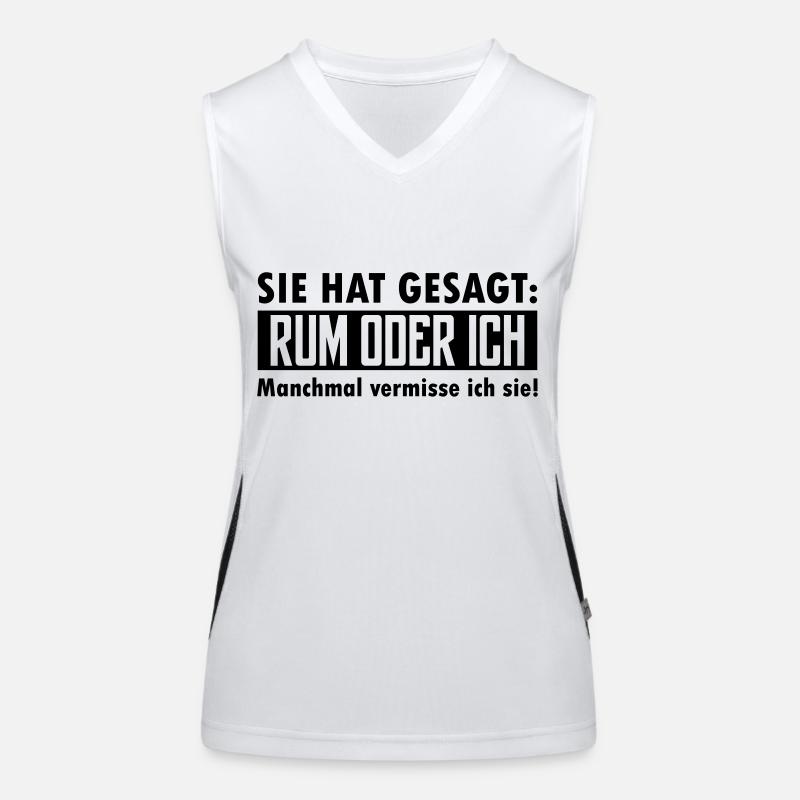rum oder ich Funktionelles Kontrast-Tank Top für Frauen