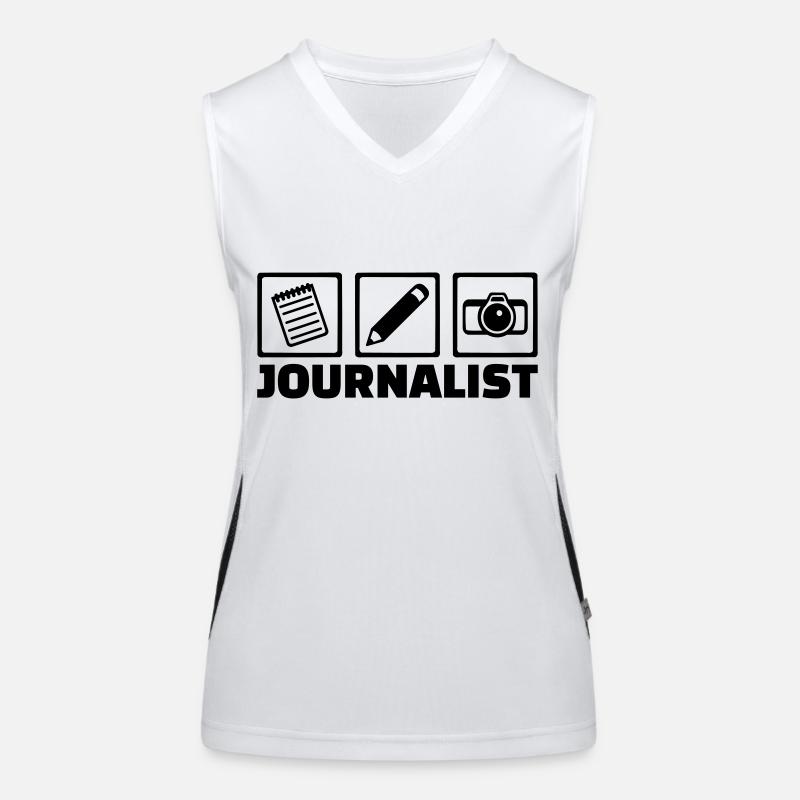 Journalist Funktionelles Kontrast-Tank Top für Frauen