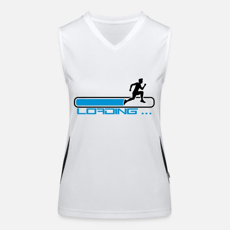 loading text loading loading bar sports race sprin Women's Functional Contrast Tank Top