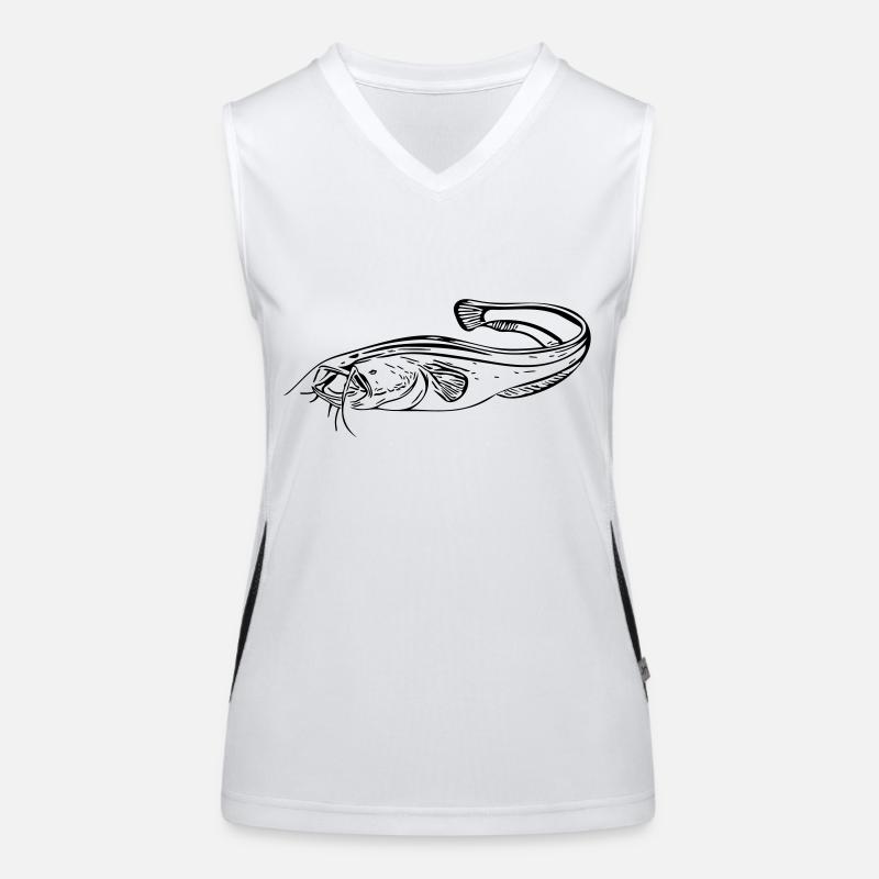 Wels - Angler Funktionelles Kontrast-Tank Top für Frauen