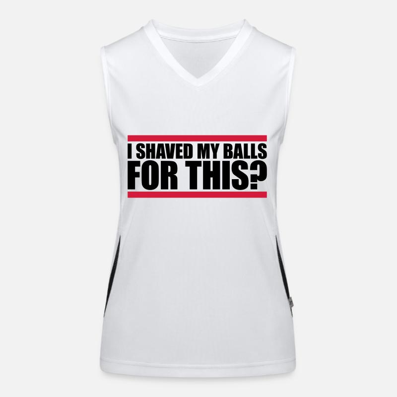 I shaved my balls Funktionelles Kontrast-Tank Top für Frauen