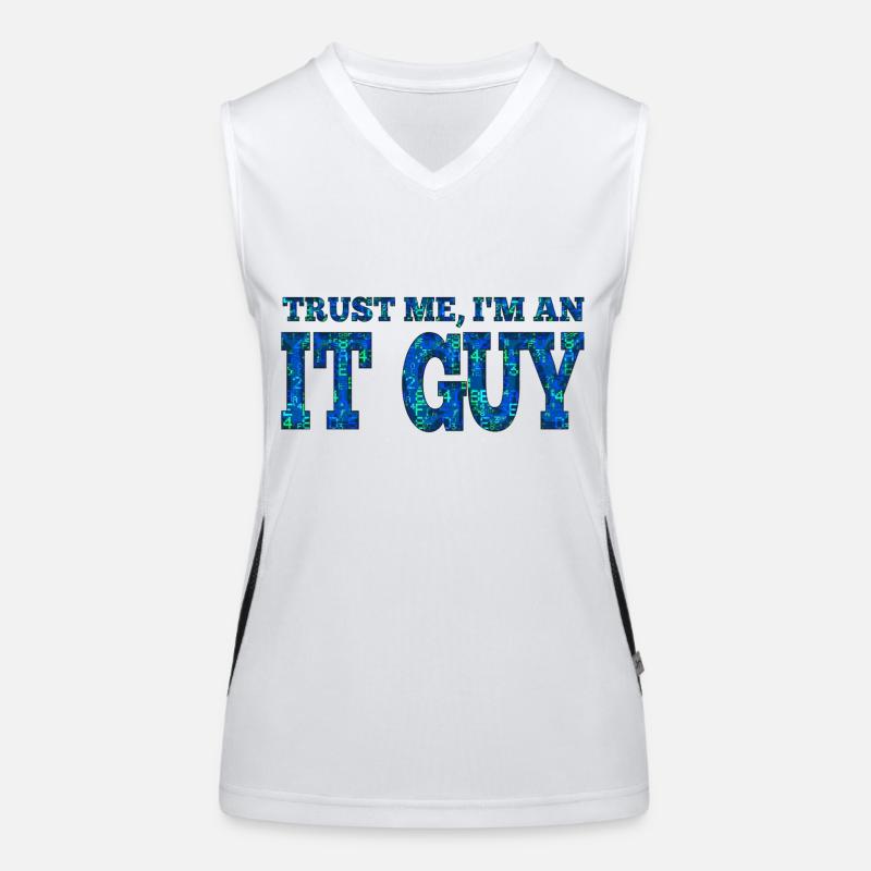 IT guy support geek computer computer geek technicien geek Débardeur respirant contrasté Femme