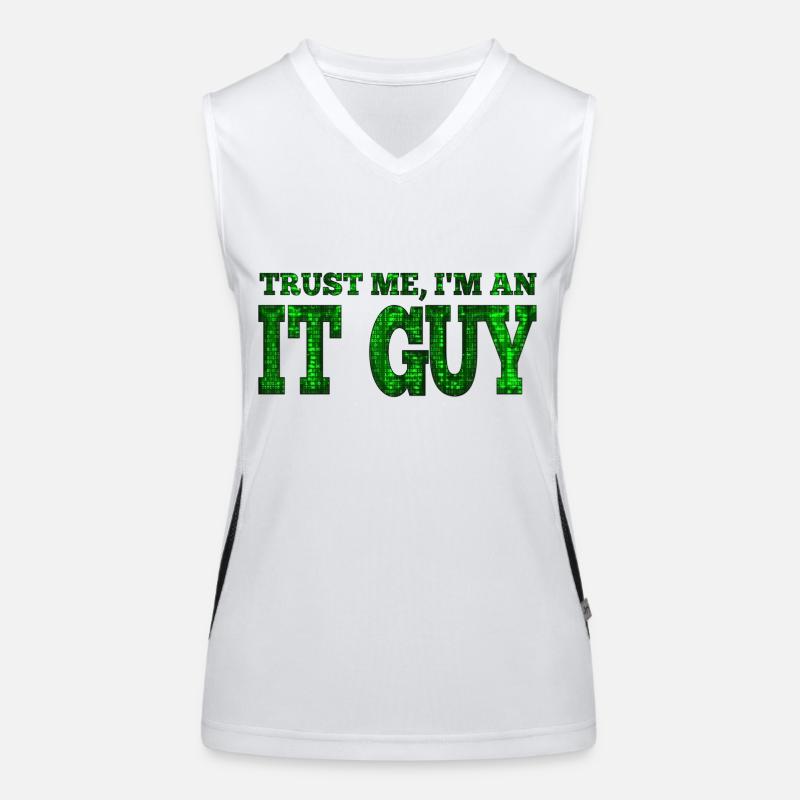 IT-Typ Unterstützung Geek Computer Computer Geek Techniker Funktionelles Kontrast-Tank Top für Frauen