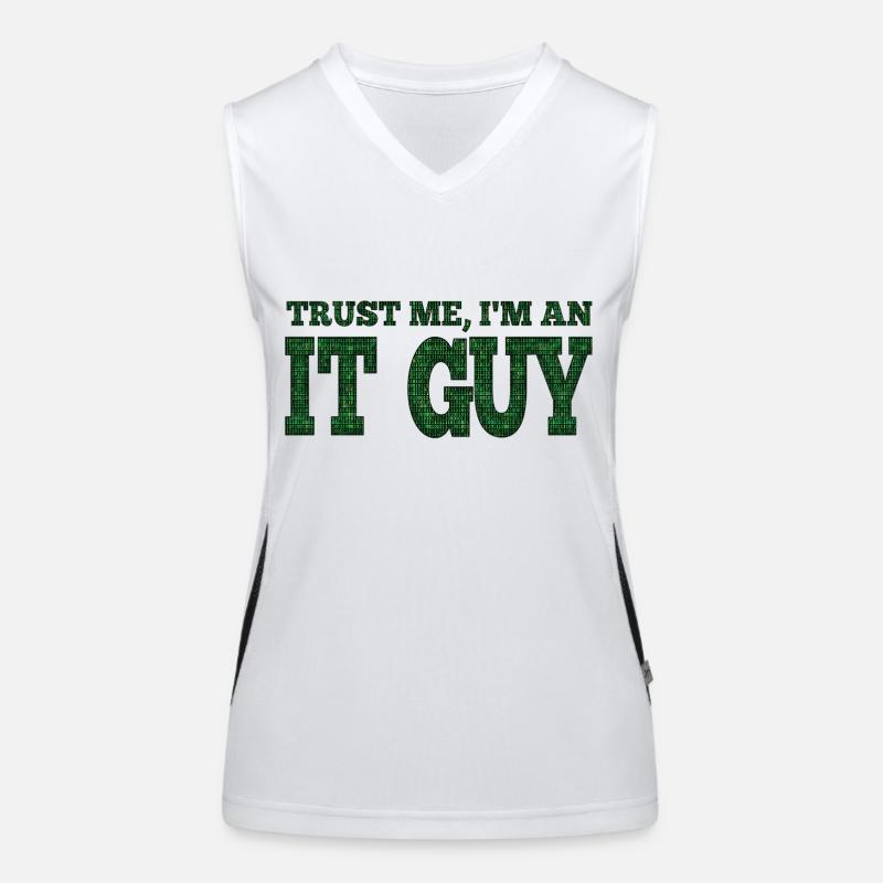 IT-Typ Unterstützung Geek Computer Computer Geek Techniker Funktionelles Kontrast-Tank Top für Frauen