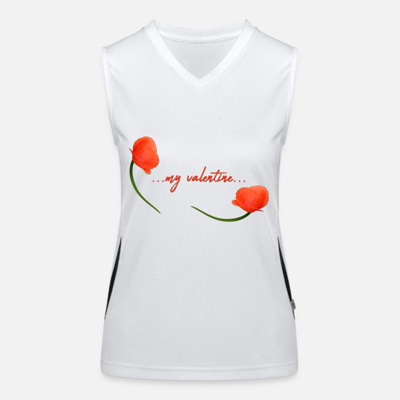 my valentine Valentin Funktionelles Kontrast-Tank Top für Frauen