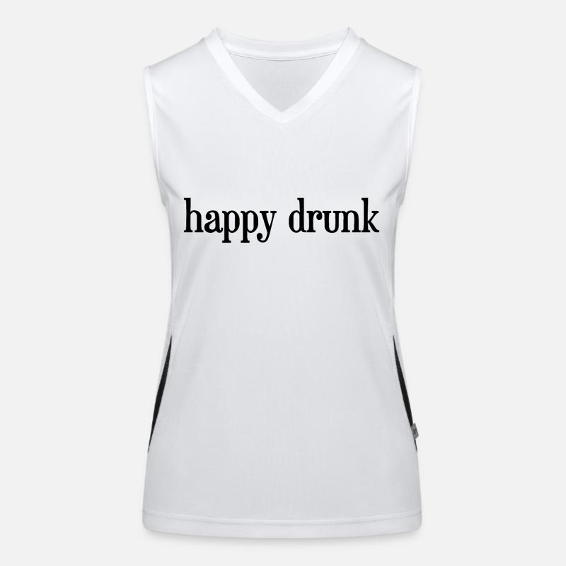 Happy Drunk Black Débardeur respirant contrasté Femme