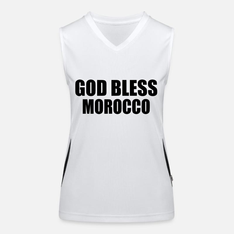 God bless morocco maroc Débardeur respirant contrasté Femme