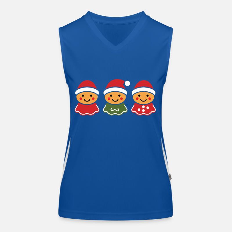 Lebkuchenmann Funktionelles Kontrast-Tank Top für Frauen
