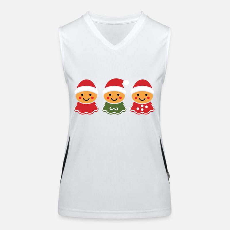 Gingerbread Man Women's Functional Contrast Tank Top