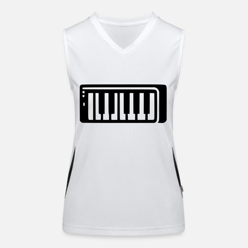 Clavier piano Débardeur respirant contrasté Femme