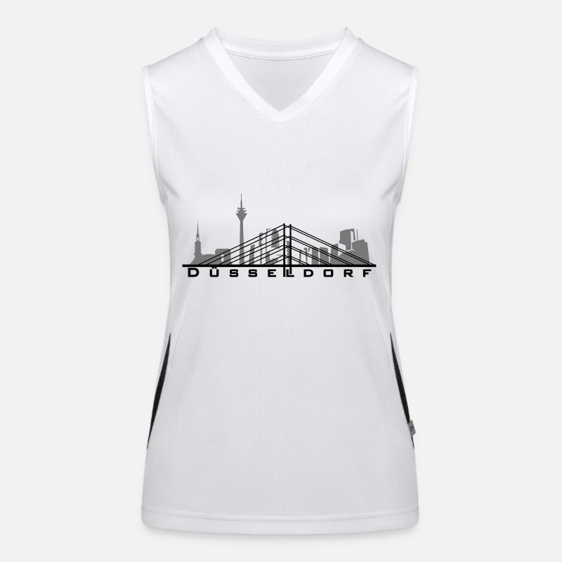 Düsseldorf Skyline Women's Functional Contrast Tank Top