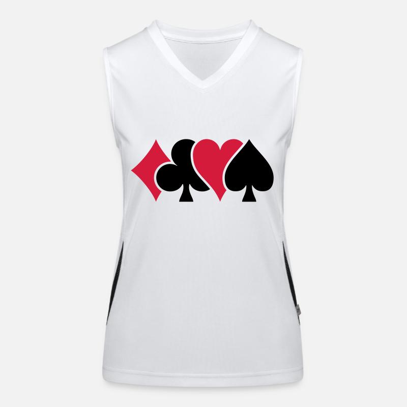 Playing Card Suits Women's Functional Contrast Tank Top