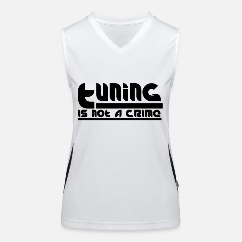 Tuning is not a crime Funktionelles Kontrast-Tank Top für Frauen
