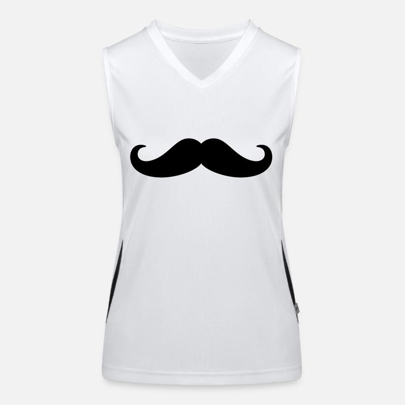 Mustache Funktionelles Kontrast-Tank Top für Frauen