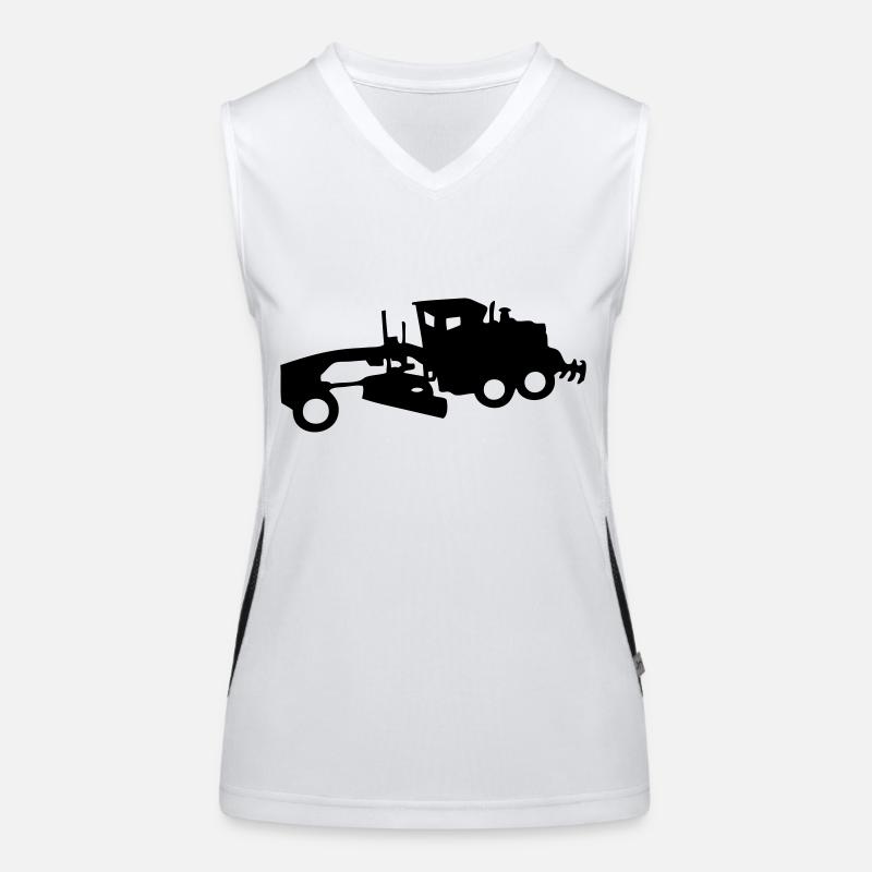 niveleuse grader grading lame bull Débardeur respirant contrasté Femme