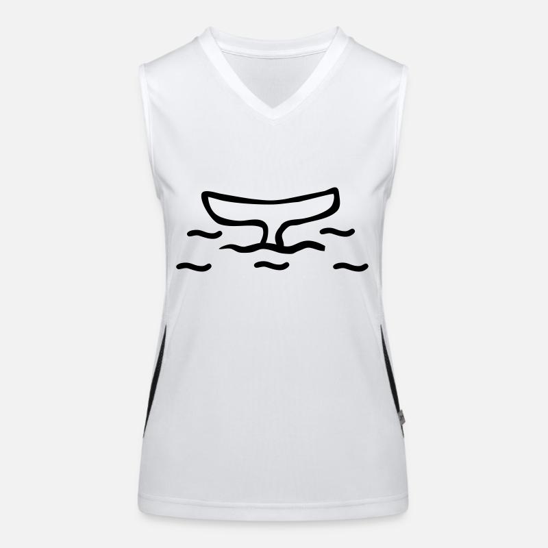 Flosse Schwanzflosse Funktionelles Kontrast-Tank Top für Frauen