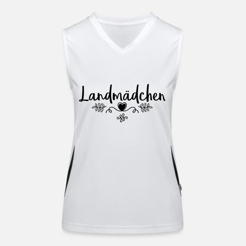 landmaedchen liebe Funktionelles Kontrast-Tank Top für Frauen